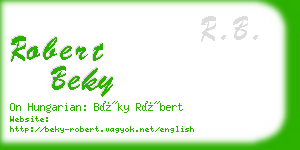 robert beky business card